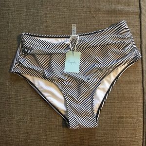 Cupshe Striped High Rise Swim Bottom